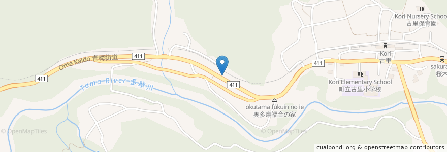 Mapa de ubicacion de おくたま寿司 en Jepun, 東京都, 西多摩郡, 奥多摩町.