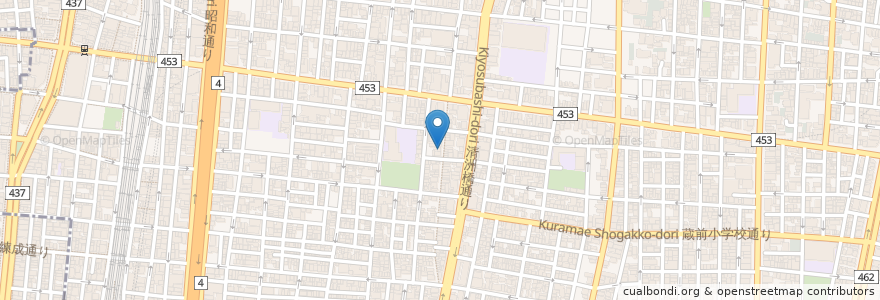 Mapa de ubicacion de 中屋洋菓子店 en 일본, 도쿄도, 다이토구.