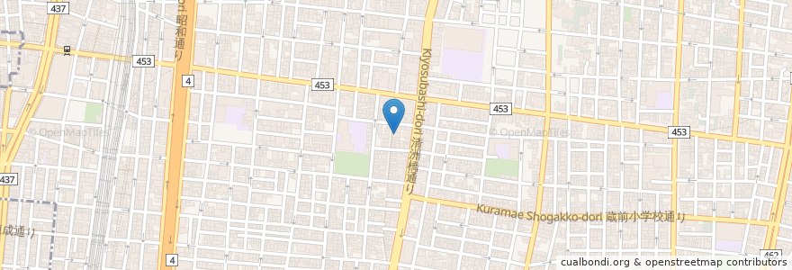 Mapa de ubicacion de たかはし en Japonya, 東京都, 台東区.