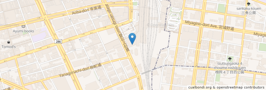 Mapa de ubicacion de 炙屋十兵衛 エスパル店 en 日本, 宫城县, 仙台市, 青葉区.