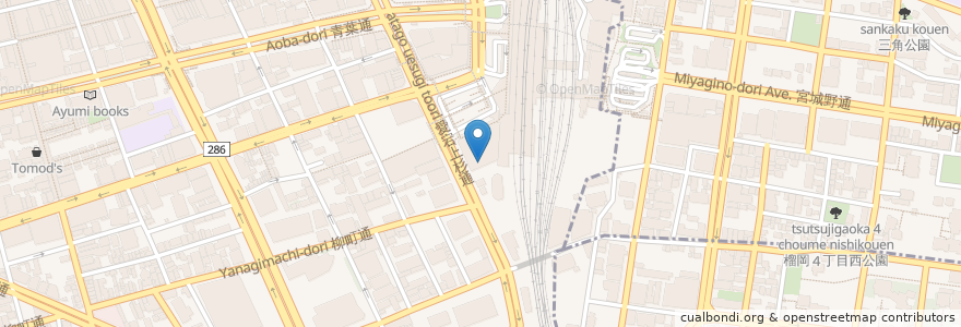 Mapa de ubicacion de ロビーラウンジ シャルール en Japão, 宮城県, 仙台市, 青葉区.
