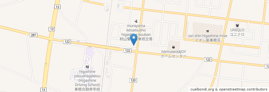 Mapa de ubicacion de かっぱ寿司 さくらんぼ東根店 en Japan, Präfektur Yamagata, 東根市.