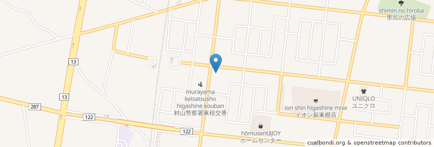 Mapa de ubicacion de トヨタレンタカー さくらんぼ東根駅前店 en Japón, Prefectura De Yamagata, 東根市.
