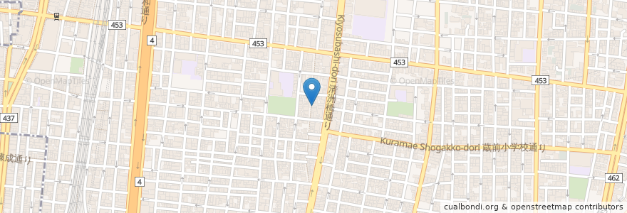 Mapa de ubicacion de ロッキー en Giappone, Tokyo, 台東区.
