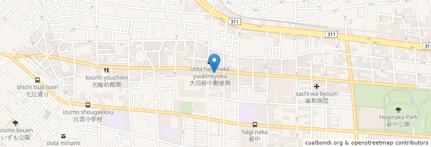 Mapa de ubicacion de 餃子ハウス長安 en Japan, Tokio, 大田区.
