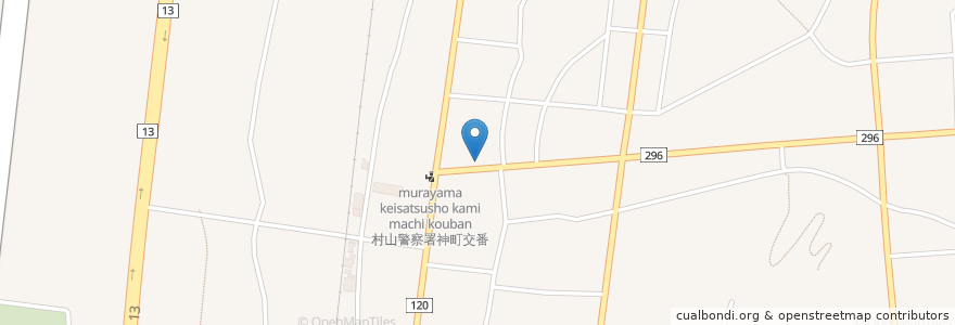 Mapa de ubicacion de 歯科田原医院 en 日本, 山形県, 東根市.