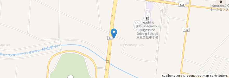 Mapa de ubicacion de モービル石油 en Japan, Präfektur Yamagata, 東根市.