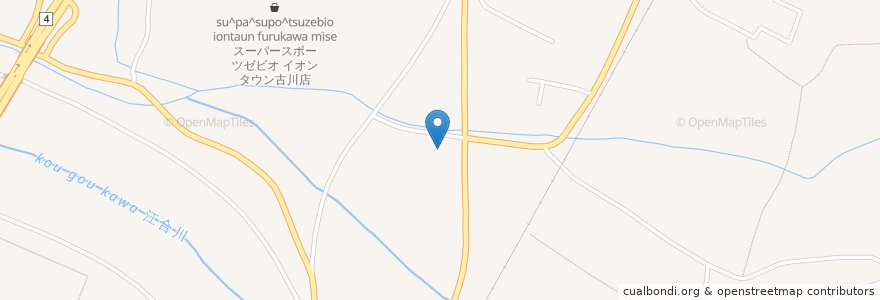 Mapa de ubicacion de 薬王堂 休塚店 en ژاپن, 宮城県, 大崎市.