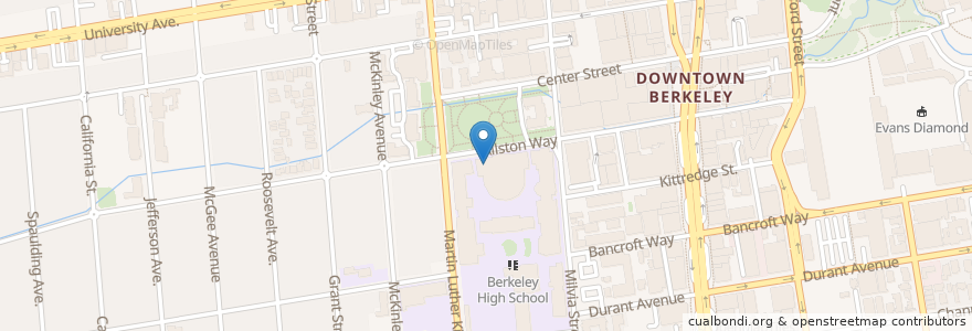 Mapa de ubicacion de Florence Schwimley Little Theater en Verenigde Staten, Californië, Alameda County, Berkeley.