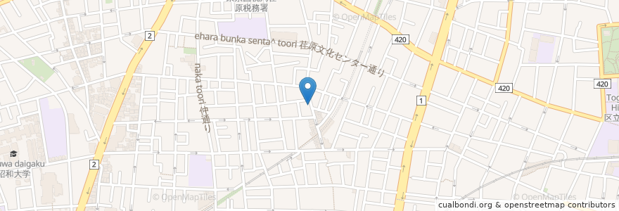 Mapa de ubicacion de 目黒信用金庫 en Japan, 東京都, 品川区.