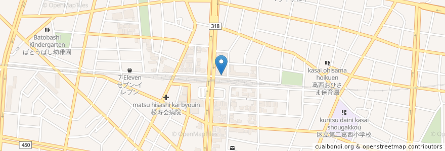 Mapa de ubicacion de ひろや en اليابان, 東京都, 江戸川区.