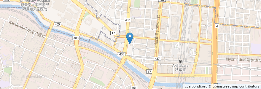 Mapa de ubicacion de Shinobazu en Japonya, 東京都, 千代田区.
