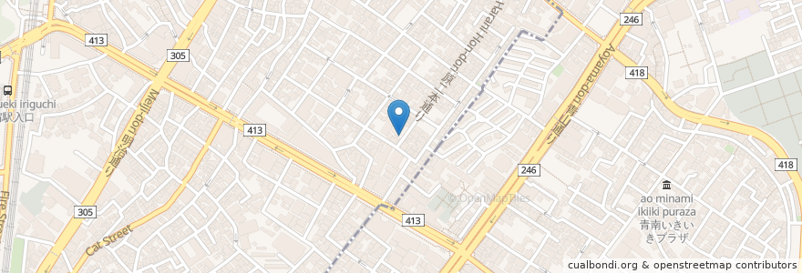 Mapa de ubicacion de Franzè & Evans en 日本, 東京都, 渋谷区.
