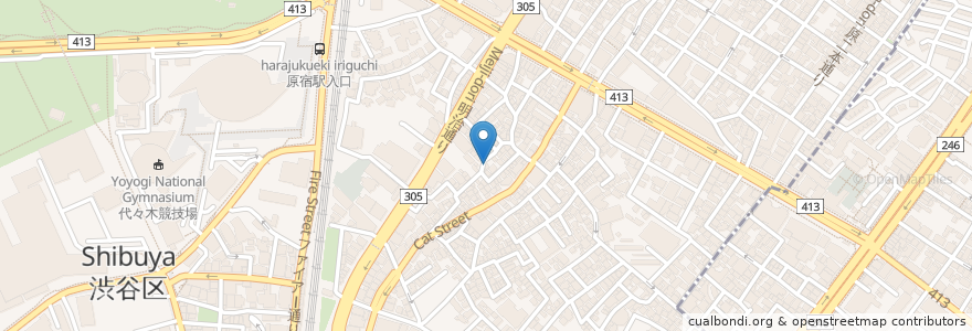 Mapa de ubicacion de The Diner's by Village/vanguard en Japan, 東京都, 渋谷区.