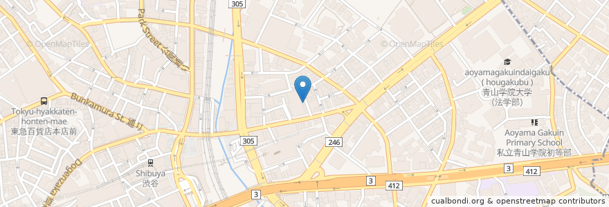 Mapa de ubicacion de みちのく en Japan, 東京都, 渋谷区.