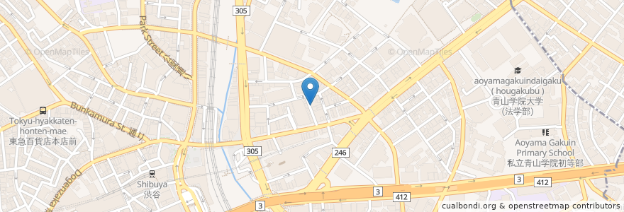 Mapa de ubicacion de Whoopi Goldburger en Japão, Tóquio, 渋谷区.
