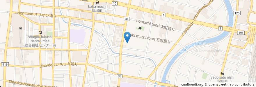 Mapa de ubicacion de めんめん en 日本, 栃木県, 宇都宮市.