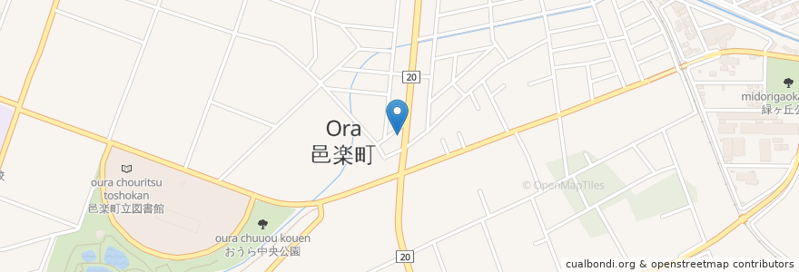 Mapa de ubicacion de 東和銀行邑楽町支店 en اليابان, غونما, 邑楽郡, 邑楽町.