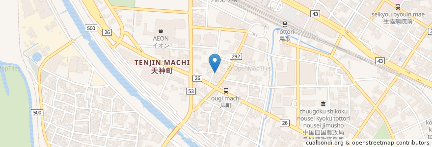 Mapa de ubicacion de おいでおいで食堂 en Japan, Präfektur Tottori, 鳥取市.