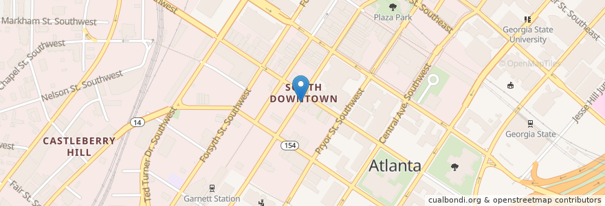 Mapa de ubicacion de Artisans Bar & Gallery en Vereinigte Staaten Von Amerika, Georgia, Fulton County, Atlanta.