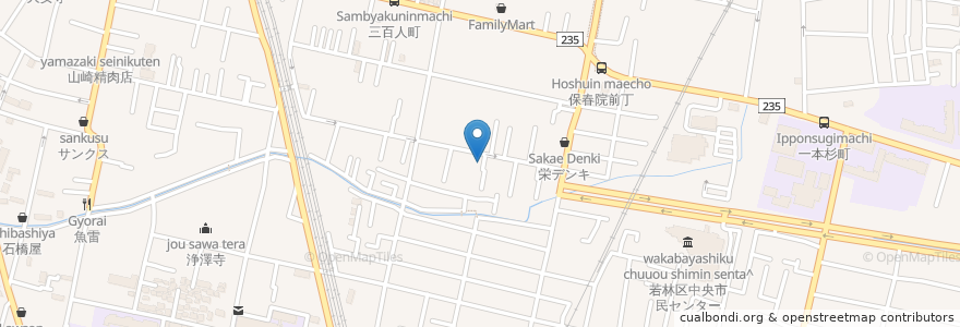 Mapa de ubicacion de 城取神社 en Japonya, 宮城県, 仙台市, 若林区.