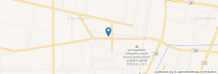 Mapa de ubicacion de 宝寿司 en Japonya, 山形県, 東村山郡, 中山町.