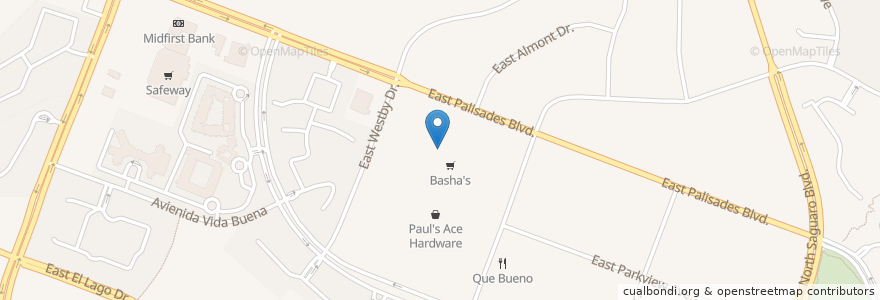 Mapa de ubicacion de Bashas' Pharmacy en Estados Unidos Da América, Arizona, Maricopa County, Fountain Hills.