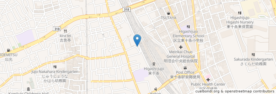 Mapa de ubicacion de たぬき en 日本, 東京都, 北区.