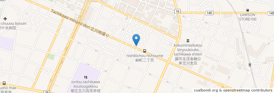 Mapa de ubicacion de タイムズ en Japan, Tokio, 立川市.