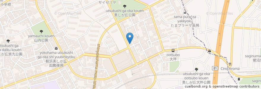 Mapa de ubicacion de YY塾 en Japan, Präfektur Kanagawa, Yokohama, 青葉区.