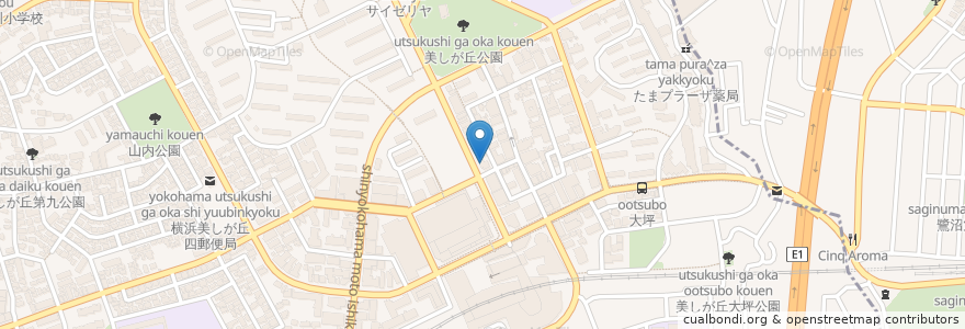 Mapa de ubicacion de 渡辺歯科 en Japan, Kanagawa Prefecture, Yokohama, Aoba Ward.