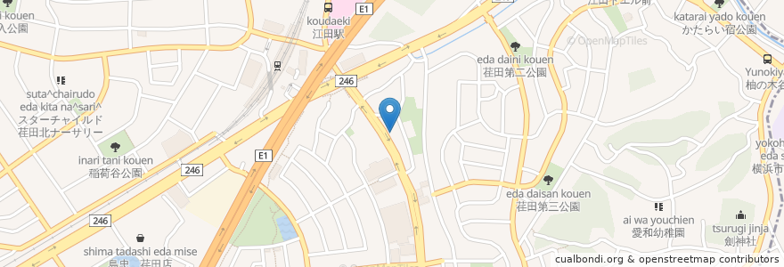 Mapa de ubicacion de 沖田歯科医院 en Jepun, 神奈川県, 横浜市, 青葉区.