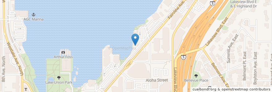Mapa de ubicacion de Kois Dental en Amerika Syarikat, Washington, King County, Seattle.