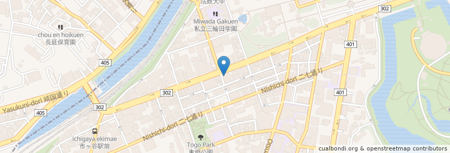 Mapa de ubicacion de なか卯 en Japonya, 東京都, 千代田区.