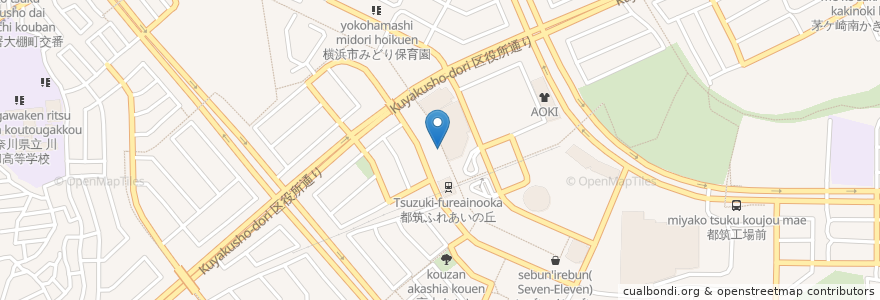 Mapa de ubicacion de デンエンクリニック en Japonya, 神奈川県, 横浜市, 都筑区.
