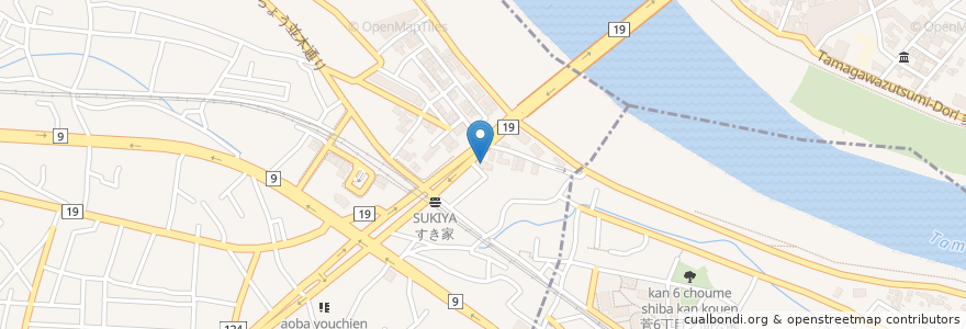 Mapa de ubicacion de しのづか眼科 en Japonya, 東京都, 稲城市.