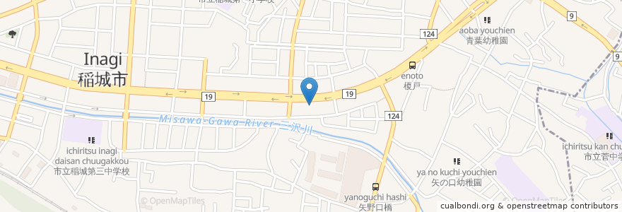 Mapa de ubicacion de 市役所通り薬局 en Japonya, 東京都, 稲城市.