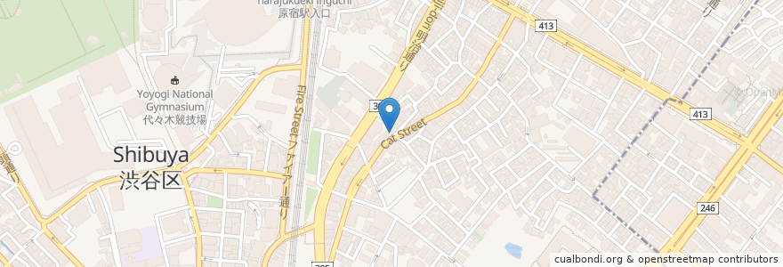Mapa de ubicacion de Micasadeco & cafe en Jepun, 東京都, 渋谷区.