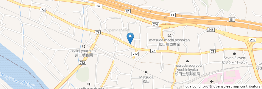 Mapa de ubicacion de SHINE en 日本, 神奈川県, 足柄上郡, 松田町.