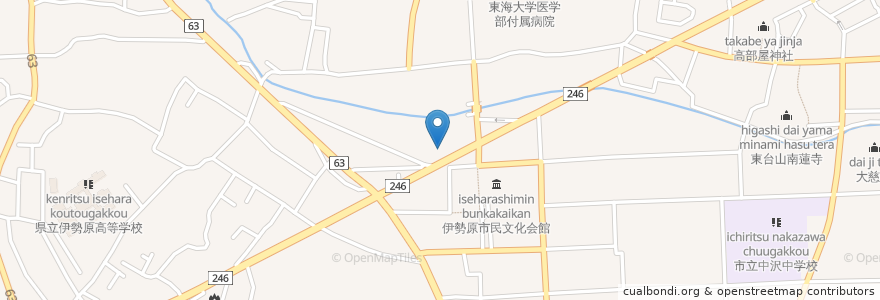 Mapa de ubicacion de しゃぶ葉 en 日本, 神奈川県, 伊勢原市.