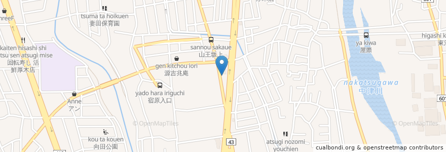 Mapa de ubicacion de STUDIO 246 en 일본, 가나가와현, 厚木市.