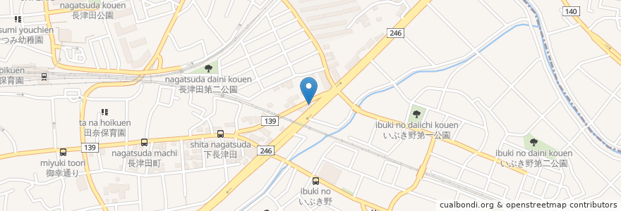 Mapa de ubicacion de ドトールコーヒーショップ en 日本, 神奈川縣, 横滨市, 緑区.