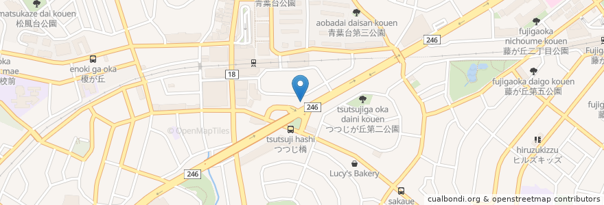 Mapa de ubicacion de Esso Express en Jepun, 神奈川県, 横浜市, 青葉区.