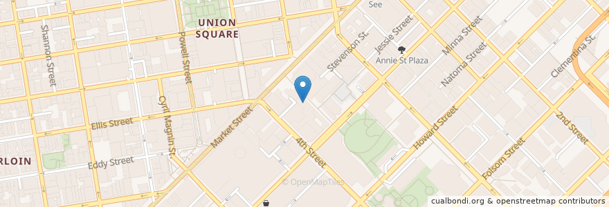 Mapa de ubicacion de Delarosa en Соединённые Штаты Америки, Калифорния, Сан-Франциско, San Francisco.