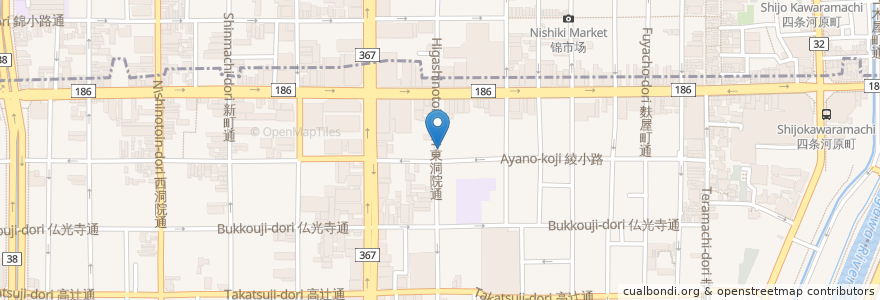 Mapa de ubicacion de Marib en 일본, 교토부, 京都市, 中京区.