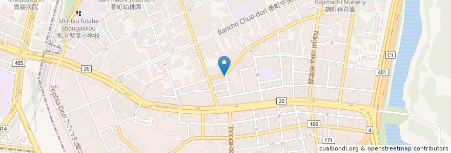 Mapa de ubicacion de おおたにや en Japon, Tokyo, 千代田区.