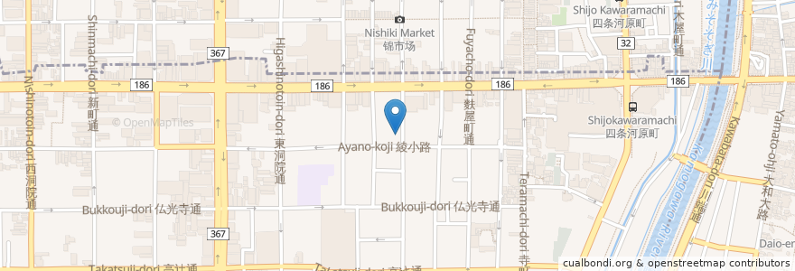 Mapa de ubicacion de Umi usagi en 日本, 京都府, 京都市, 中京区.