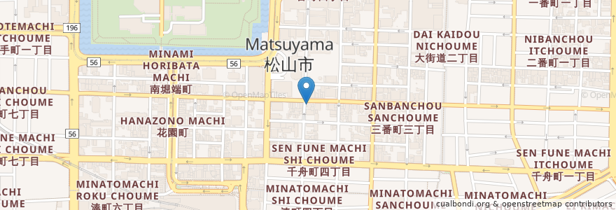 Mapa de ubicacion de Asunaro en اليابان, 愛媛県, 松山市.