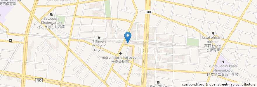 Mapa de ubicacion de てんや en Japonya, 東京都, 江戸川区.
