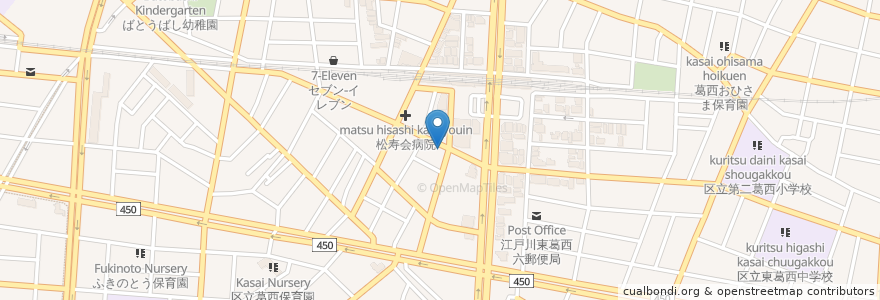 Mapa de ubicacion de オリジン弁当 en Giappone, Tokyo, 江戸川区.